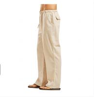 Pantalones De Lino Y Algodón Para Hombre Verano Otoño Primavera Estilo Casual Color Sólido Transpirables Ajustados - details 13