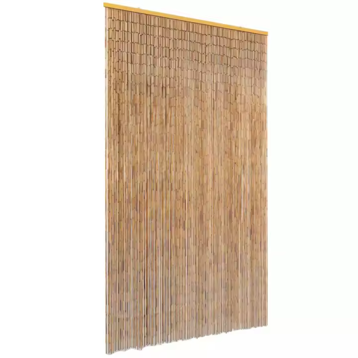 vidaXL Cortina de bambú para puerta contra insectos 120x220 cm - 1