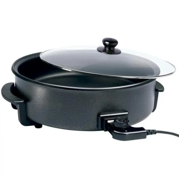PAELLERA ELECTRICA SARTEN ELECTRICA TAMAÑO 42CM PROFUNDIDAD 7CM 1500W ANTIADHERENTE TERMOSTATO INDICADOR LED - 1