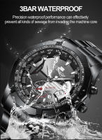 Reloj De Lujo Para Hombre 2023 Marca Top Deportivo Casual Oro Resistente Al Agua Cuarzo Reloj De Mano Con Correa De Acero Inoxidable Y Dial Resistente Al Choque - details 5