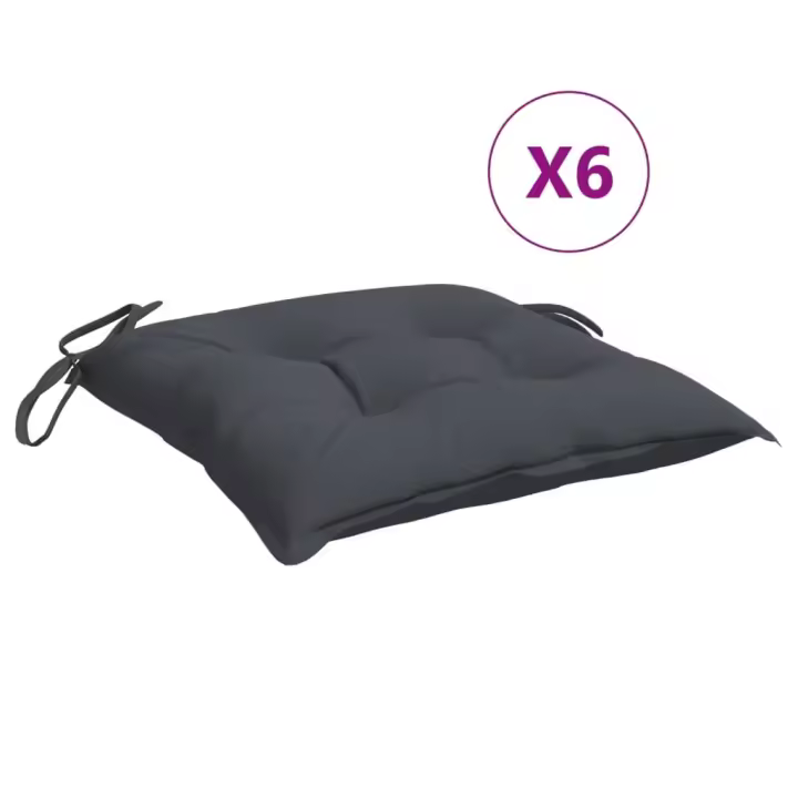 Fundas de jardín 6 UDS Tela Oxford antracita 40x40x7 cm - 1