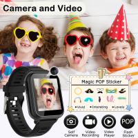 Relojes inteligentes para juegos infantiles para regalos para niñas de 6 a 12 años, 24 relojes infantiles de pantalla táctil de alta definición para juegos de puzzle, con cámaras, reproductores de música, podómetros, linternas, juguetes de 12 / 24 horas, - details 2
