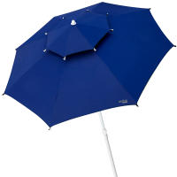 Aktive - Sombrilla playa antiviento 280 cm, sombrilla playa grande, forma octogonal, rojo o azul, poliéster con protección UV30, 8 varillas fibra de vidrio, mástil Ø28/32 mm, resistente, incluye funda y ventilación superior - details 0