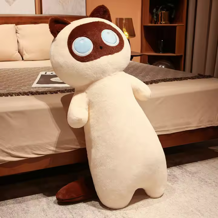 Grande Juguete De Gato Suave Y Largo Para Niñas Almohada De Descanso Para El Hogar Y La Oficina Cojín De Confort Para Dormir Regalo Para Niñas - 1
