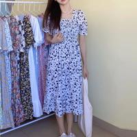 Vestido De Cintura Elástica En Chiffón Para Mujer Verano Casual Elegante Con Manga Corta Plisado Estilo A-line Vestidos Cortos - details 13
