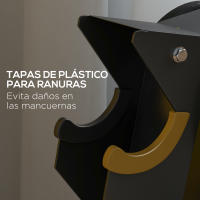 SPORTNOW Estante para Mancuernas de 5 Niveles Soporte de Almacenamiento para Mancuernas de Acero para Entrenamiento en Gimnasio Hogar Carga 100 kg 35x33x66 cm Negro - details 4