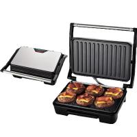 Grill doble Placa Acero 850W, Pequeño Electrodoméstico, Tostadora eléctrica, Sandwichera Electrica, Parrilla electrica para tostada, Antiadherente, Antideslizante, Asa de toque frio, Prepárate desayuno fácil - details 2