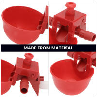 15 PCS Fuente De Agua Para Ponedero Pato Gallo Pollo Pigeon Bebedor De Agua Para Aves De Corral Cucharas De Agua Rojas - details 2