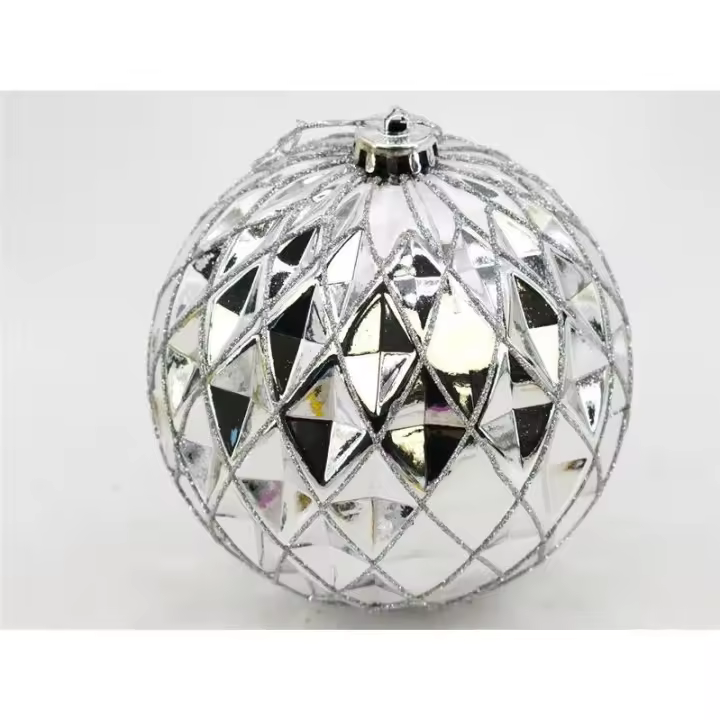 Gerimport Bola Navidad Colm Plateada 15 Cm - Decoración Navideña - 1