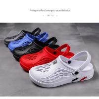 Zapatillas De Hombre Clog Sandalias De Verano Grandes Tamaño Zapatos Para Jardín Playa Comodidad En El Uso Material EVA - details 1