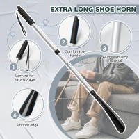 Cordón De Zapatos Retráctil De Plástico Extra Largo Con Mango Plegable Y Portátil Accesorio Duradero Para Seniors - details 4
