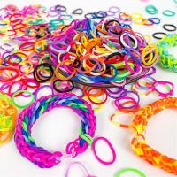 200pcs Bandas Elásticas De Doble Color Para Hacer Pulseras Y Collares DIY Regalo Para Niñas Herramienta De Tejido Loom - details 4