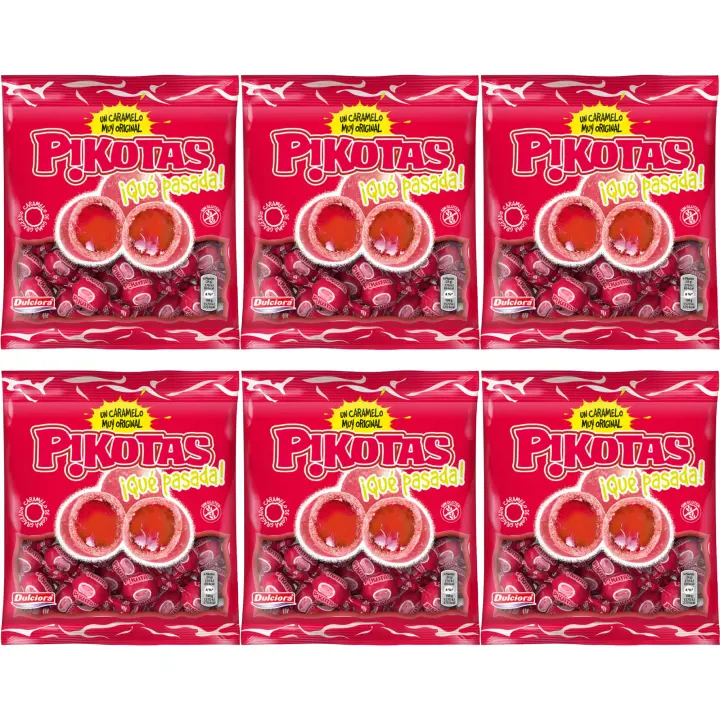 PACK DE 6 PIKOTAS CEREZA BOLSA 100G - 1