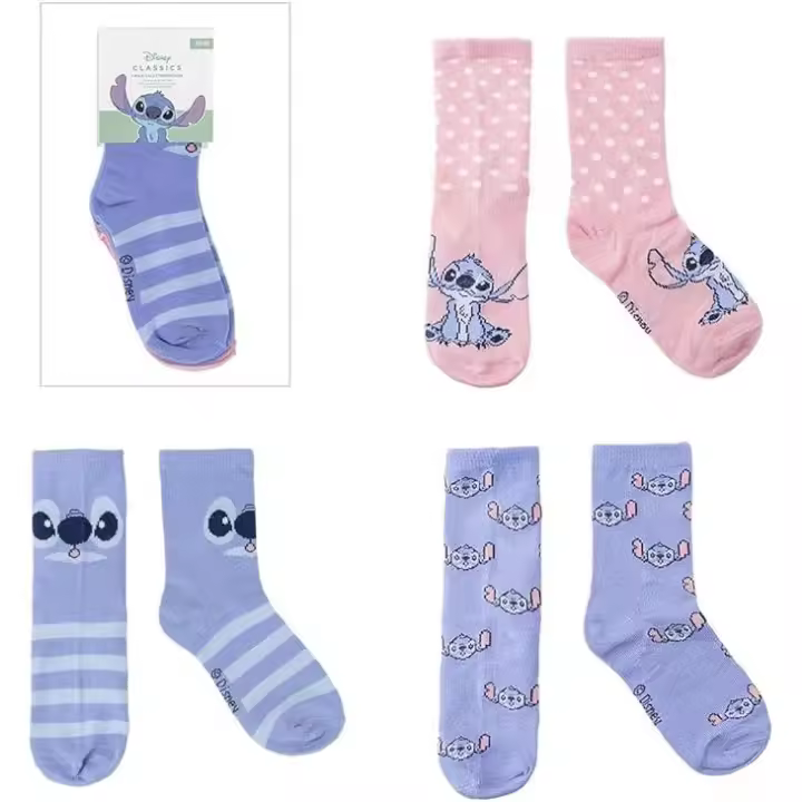 Cerdá Pack Calcetines 3 Piezas Stitch | Suavidad y Elasticidad - 1