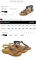 Mujer Sandalias Planas Verano Bohemio Sandalias de Playa Punta Abierta Clip Toe Pisos Cómode Casual Zapatos 36-42 EU - details 0