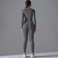 Conjunto De Yoga Deportivo Transpirable Y Estirable Con Control De La Panza Y Modelador Leggings De Glúteos Slimming Top Activo Para Gimnasio - details 31
