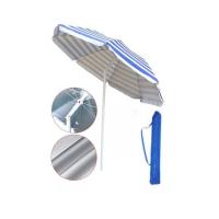 Sombrilla de Playa de Rayas, estructura metal giratoria con 8 Varillas y capa protector  Anti-UV. Sombrilla de playa con Bolsa de Transporte para Playa, Camping, Jardín y Piscina. - details 0
