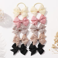 10Pcs Lazo De Cinta Sólida Para Niñas 2.6 Pulgadas Diadema Elástica De Satén Accesorio De Cabello Infantil Para Todas Las Estaciones - details 9