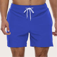 Shorts De Natación Para Hombre Verano Secado Rápido Shorts De Playa Con Bolsillos Laterales Y Encaje Interior Traje De Baño Monochromático - details 13