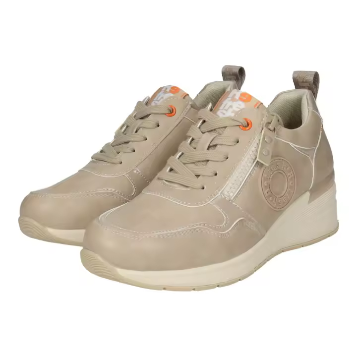 Deportivos marca REFRESH para mujer en color beige. Zapatillas de mujer en color beige con plantilla extraíble - Refresh - 1