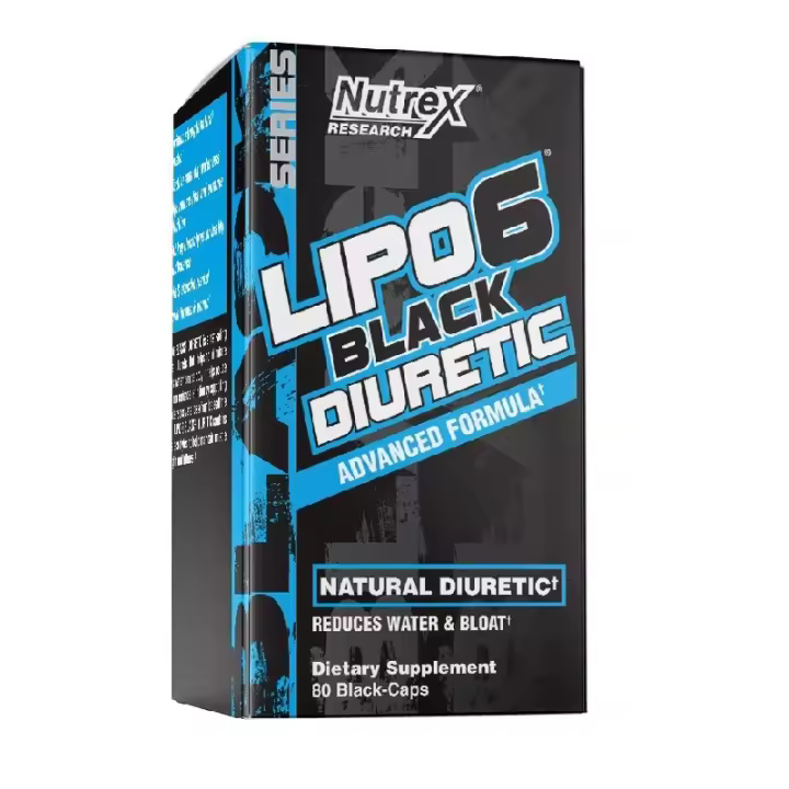 Nutrex Research Lipo 6 Black Diuretic 80 Caps - Fórmula Diurética Natural para Definición Muscular - 1