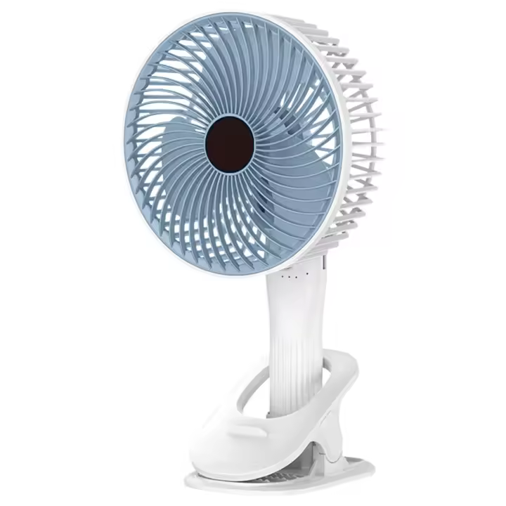 Miniventilador de Bateria con Pinza, Ventilador con Clip de Sujeción, Recargable por USB, 3 Velocidades, Silencioso - 1