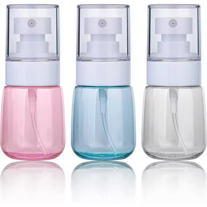 Botella de spray de niebla, botella de spray de viaje vacía de plástico transparente reutilizable para skinare loción/MAQUILLAJE spray/perfumes/cosméticos (30ml) - 1
