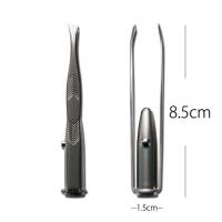 Tijeras De Pestañas Portátiles Con Diseño Inteligente Y Luz LED Herramienta De Maquillaje De Acero Inoxidable Para Eliminar Cabello De Cejas - details 4