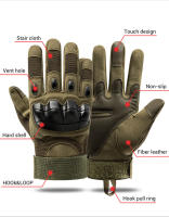 Guantes Motociclista Completo Dedos Antideslizante Militar Guantes Deportivos Al Aire Libre Protector Unisex Talla M L XL Colores Negro Verde Marrón - details 2
