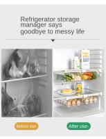 Organizador De Nevera Juego De Almacenamiento Para Frutas Y Huevos Estante De Almacenamiento En El Pasillo De La Nevera Caja De Cajón De Cocina Para Mantener Fresco Material PET+PE - details 2