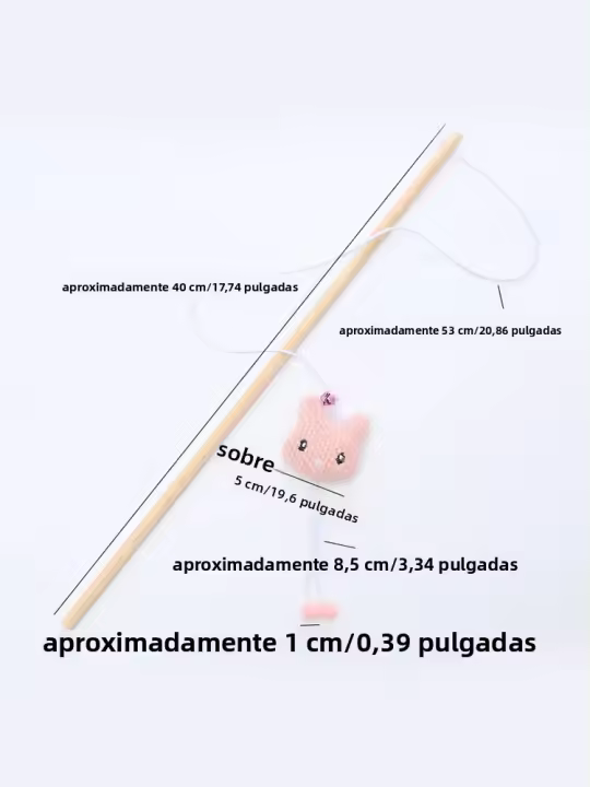 Juguete Para Gato De Madera En Forma De Animal Lindo Con Peluche Y Campana Interactivo Divertido Suministros Para Mascotas - 1