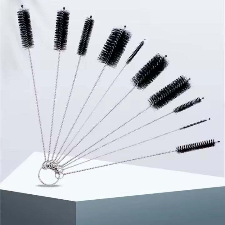 Set De 10 Brochas De Limpieza Para Pajillas Multifuncionales Con Mango Flexible Limpiador De Botellas Y Test Tubes Cepillo De Cerda Para Limpieza Doméstica Eco-amigable - 1