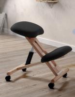 Silla Ergonómica de Madera de Ramin Tapizada en Tejido Arán - Varios Alturas - Futonia - details 0
