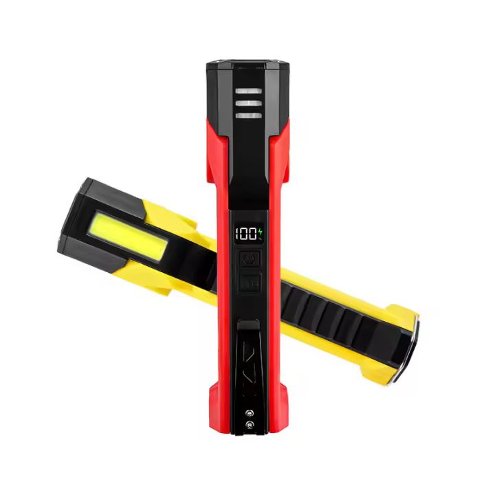 Nueva linterna XTE+COB de doble fuente de luz roja y blanca con rotación de 180 grados y clip magnético para bolígrafo, luz de trabajo multifuncional - 1