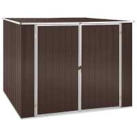 vidaXL Cobertizo de Jardín Acero Galvanizado 195x198x159 cm Casata Color Antracita,  Gris,  Marrón y mas - details 2