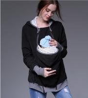 Sudadera con capucha para mujer con cremallera para embarazada, con capucha - details 1