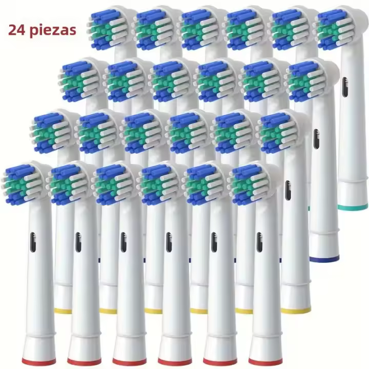 Cabezas De Repuesto Para Broca Eléctrica 24pcs Suave Bristle Dupont Para Cepillo De Dientes Oral B Nozzles SB-17A Para Adultos - 1