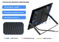 Lámparas De Inundación LED Para Exteriores 10W-300W IP66 Impermeables Luz De Jardín Y Garage Moderno AC220V AC110V - details 4
