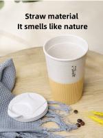 Taza De Café Portátil Doble Pared De Plástico Y Estraw Para Viajes Con Tapa Regalo Para Hombres Y Mujeres Taza De Bebida Ecológica - details 7