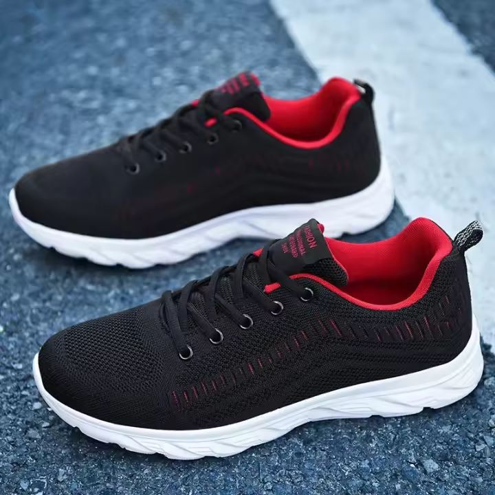 Nuevos Zapatos Deportivos Para Hombre Zapatillas Casuales Negras Transpirables Tenis Running Caminar Gimnasio Mesh Antideslizantes Resistentes Al Desgaste - 1
