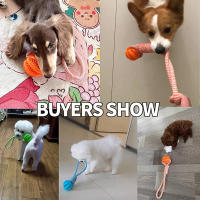 Juguetes Para Perros Interactivos Bolas De Goma Con Hilo Para Masticar Resistente Al Mordisco Limpieza De Dientes Pequeños Y Medianos - details 6