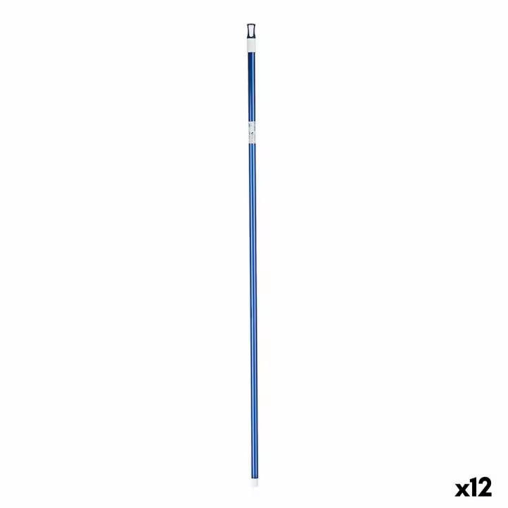 Palo para Escoba 2,3 x 130 x 2,3 cm Azul Metal (12 Unidades) - 1