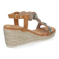 PuntoSalao Sandalias de cuña en yute cómodas elegantes para mujer color camel WH-5Q13 - details 2