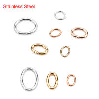 100pcs Anillos Saltarines De Acero Inoxidable Ovalados Para Creación De Joyería DIY Conectores De Collar Accesorios De Pulsera Tamaños 3*4/4*6/6*8m - details 6