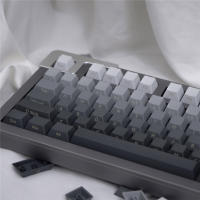 Keycaps Gris Gradiente PBT Material Dye Sublimation 125 Teclas Perfil Cherry Para Teclado Mecánico Accesorios De Teclado - details 13