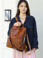 Nueva mochila multifuncional de cuero suave para mujer, estilo retro informal, sencilla y versátil, mochila de PU de gran capacidad - details 9