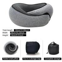 Almohada De Viaje En Forma De Hongo De Espuma De Memoria Soporte De Cuello Ajustable Portátil Suave Para Descanso Del Mediodía Y Sueño - details 1
