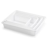X-Set de 4 Bandejas Organizadoras Multifuncionales para Nevera en Plástico Reutilizable, Contenedores Rectangulares para Almacenamiento, Juego de Bandejas para Refrigerador en Blanco 890 ml, 1.65 l, 3 l y 4 l, Ideal para Mantener Alimentos Frescos - details 0