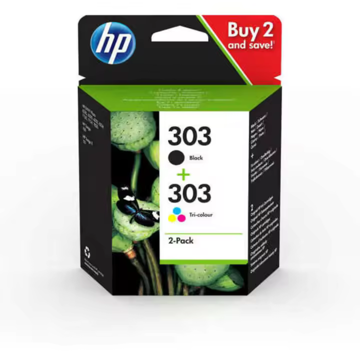 Cartucho de Tinta Original HP 303 Negro Amarillo Cian Magenta - 1