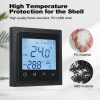 Termostato Digital Inteligente 16A Para Calentamiento De Piso Controlador De Temperatura Pantalla Táctil LED Sensor NTC Para Calefacción Eléctrica - details 14